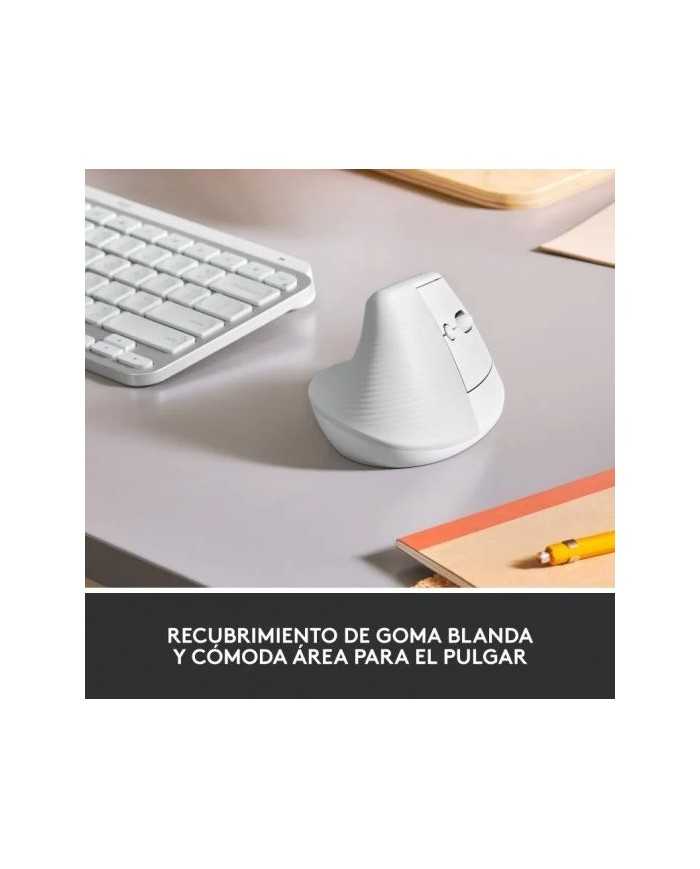 RATON LOGITECH LIFT VERTICAL WIRELESS ERGONOMIC 4000DPI 6 BOTONES WHITE