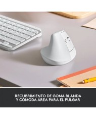 RATON LOGITECH LIFT VERTICAL WIRELESS ERGONOMIC 4000DPI 6 BOTONES WHITE