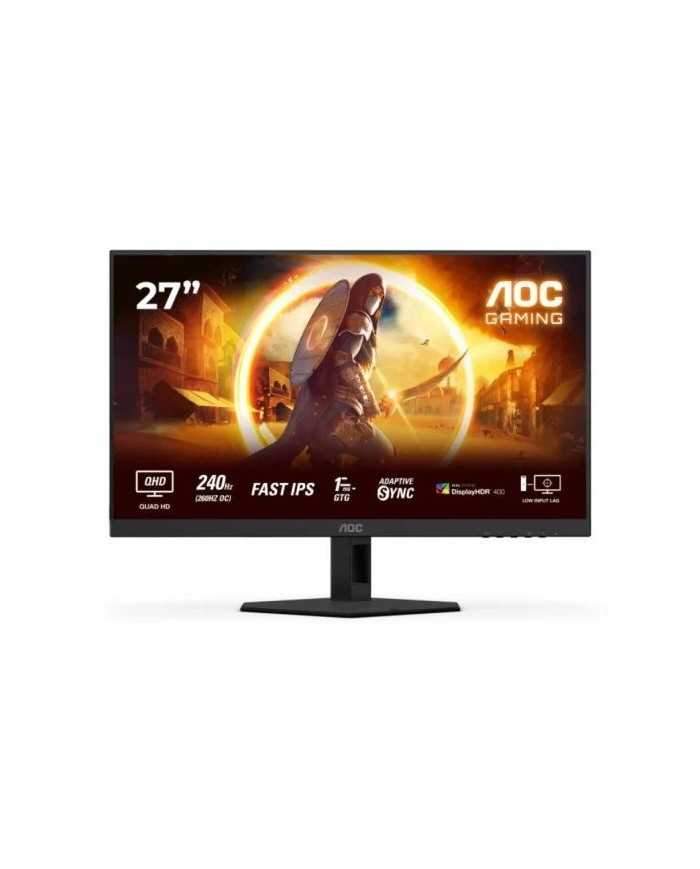 MONITOR GAMING AOC 27 IPS QHD 260HZ  ERGONOMICO MULTIMEDIA HDMI DISPLAYPORT BLACK