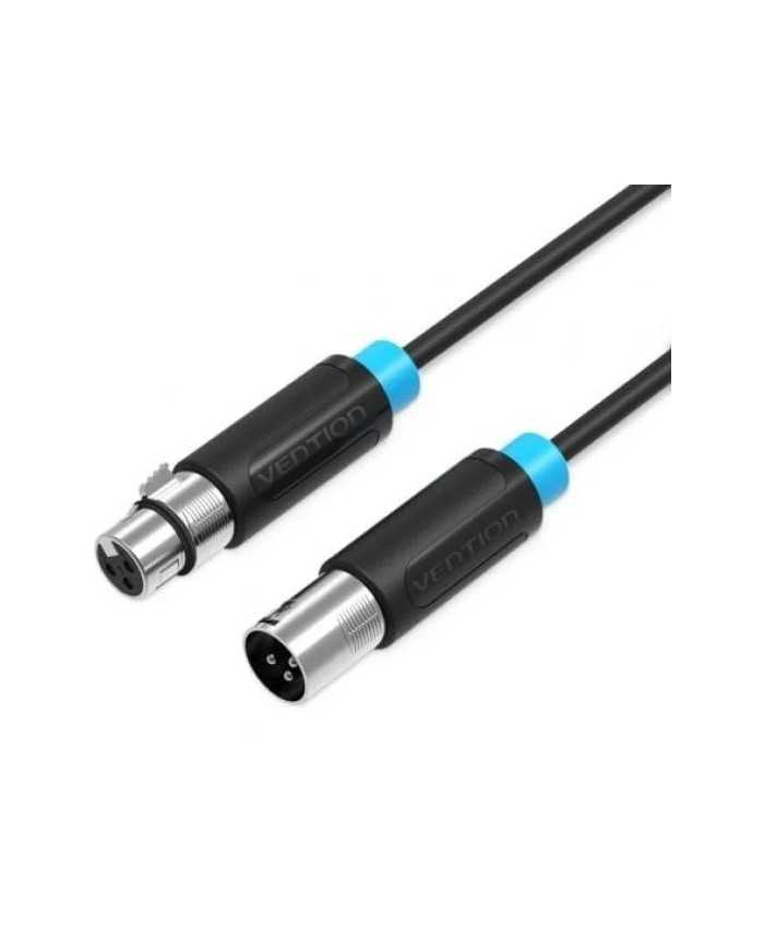 CABLE ESTEREO VENTION XLR  M - XLR H 10M BLACK