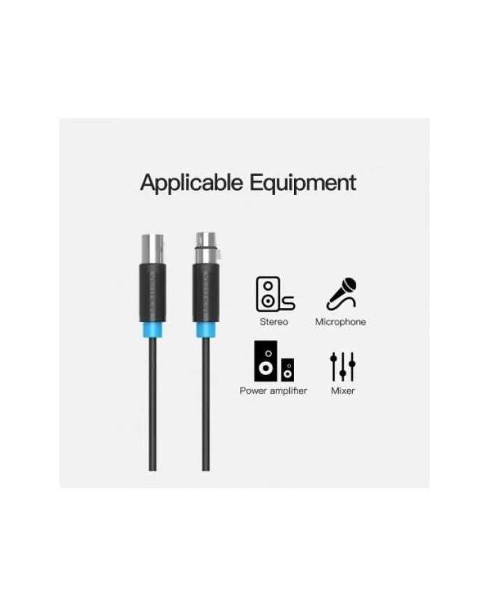 CABLE ESTEREO VENTION XLR  M - XLR H 10M BLACK