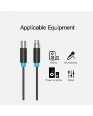 CABLE ESTEREO VENTION XLR  M - XLR H 10M BLACK