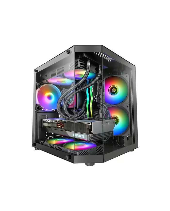 CAJA ORDENADOR GAMING MARS GAMING MC-3TLITE CRISTAL TEMPLADO BLACK