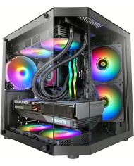 CAJA ORDENADOR GAMING MARS GAMING MC-3TLITE CRISTAL TEMPLADO BLACK