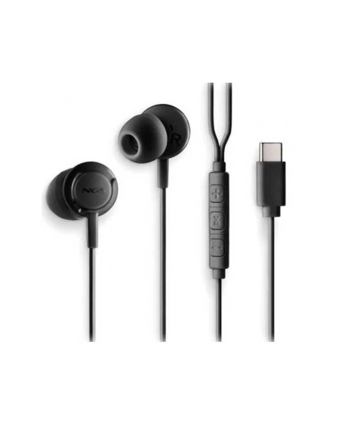 AURICULARES + MICROFONO NGS CROSS STEP IN EAR USB-C BLACK