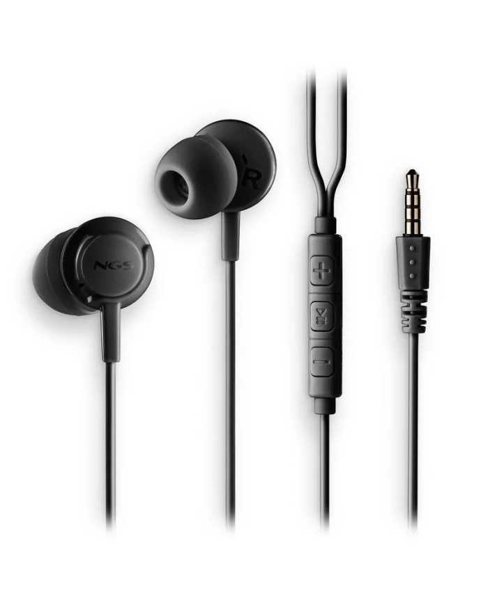 AURICULARES + MICROFONO NGS DRIFT IN EAR JACK 3,5MM BLACK