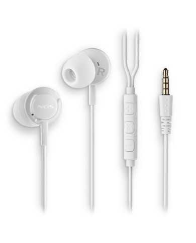 AURICULARES + MICROFONO NGS DRIFT IN EAR JACK 3,5MM WHITE