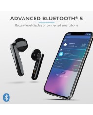 AURICULARES TRUST PRIMO TOUCH EARPHONES BLUETOOTH WIRELESS BLACK