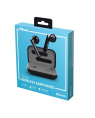 AURICULARES TRUST PRIMO TOUCH EARPHONES BLUETOOTH WIRELESS BLACK