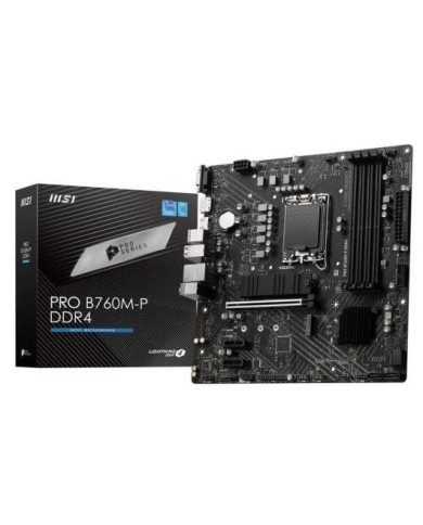 PLACA BASE MSI PRO B760M-P MATX 4XDDR5 VGA + HDMI + DP