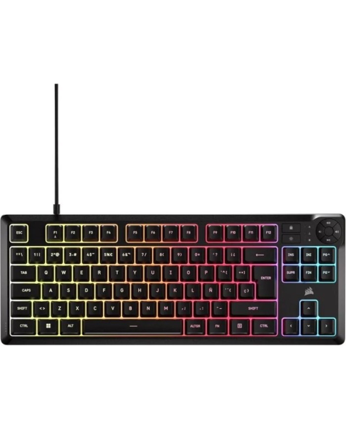 TECLADO GAMING CORSAIR K55 TKL USB ICUE RGB BLACK