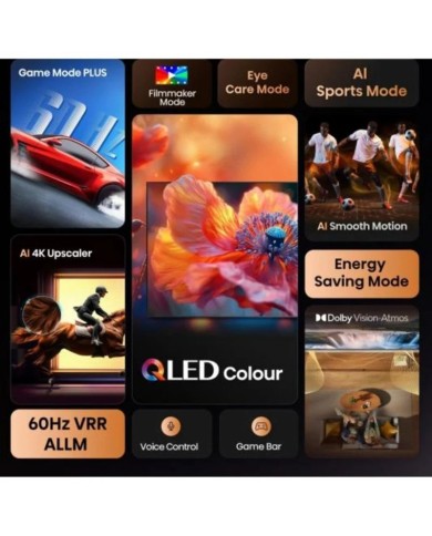 TELEVISOR HISENSE 65 QLED UHD 4K USB SMART TV VIDAA WIFI BLUETOOTH