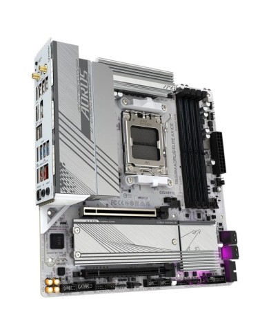 PLACA BASE GIGABYTE GA-B650M-AORUS ELITE AX ICE AM5 MATX 4XDDR5 WIFI HDMI DP WHITE