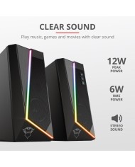 ALTAVOCES TRUST GAMING GTX 609 ZOXA RGB 2.0 SPEAKERSET