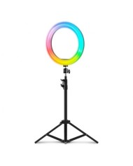 SOPORTE MARS GAMING RING RGB WEBCAM/SMARTPHONE BLACK
