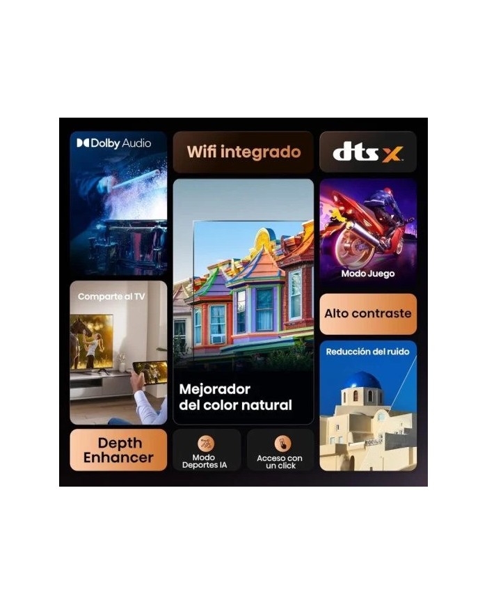 TELEVISOR HISENSE 40 LED UHD 4K USB SMART TV ANDROID WIFI HOTEL VIDAA BLUETOOTH