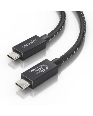CABLE USB-C 4.0 AISENS TIPO USB-C/M - USB-C/M 50CM 240W 40GBPS BLACK