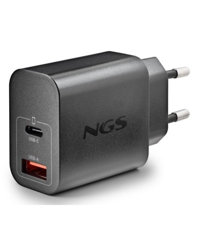 CARGADOR DE PARED NGS ERA GAN USB-C/USB-A 30W BLACK