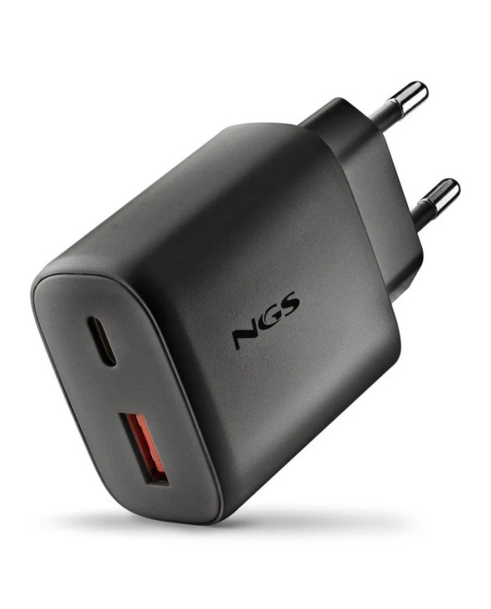 CARGADOR DE PARED NGS ERA GAN 2XUSB-C/USB-A 45W BLACK