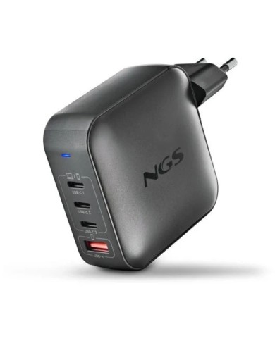 CARGADOR DE PORTATIL NGS BUD GAN 3XUSB-C/USB-A 165W BLACK