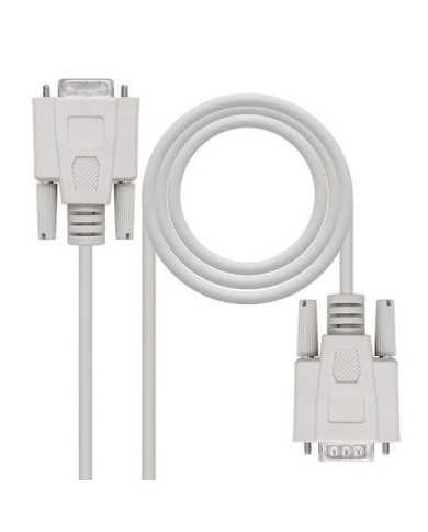 CABLE SERIE NANOCABLE RS232 DB9/M - DB9/H 3M WHITE