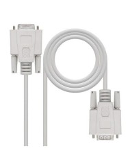 CABLE SERIE NANOCABLE RS232 DB9/M - DB9/H 3M WHITE