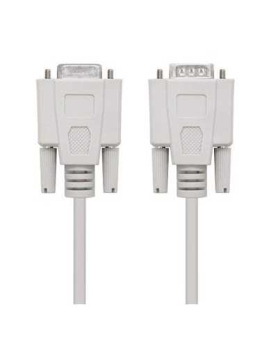 CABLE SERIE NANOCABLE RS232 DB9/M - DB9/H 3M WHITE