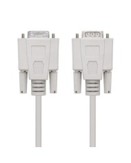 CABLE SERIE NANOCABLE RS232 DB9/M - DB9/H 3M WHITE