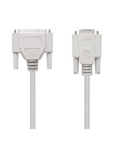 CABLE SERIE NULL MODEM DB9/H-DB25/M 1.8M NANOCABLE