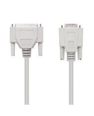 CABLE SERIE NULL MODEM DB9/H-DB25/M 1.8M NANOCABLE