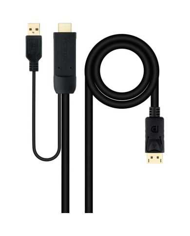 CABLE CONVERSOR NANOCABLE HDMI A DISPLAYPORT 1.8M BLACK