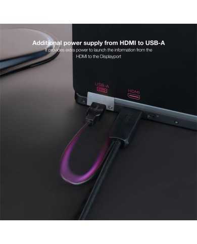 CABLE CONVERSOR NANOCABLE HDMI A DISPLAYPORT 1.8M BLACK