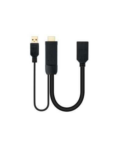 CABLE CONVERSOR NANOCABLE HDMI A DISPLAYPORT 20CM BLACK