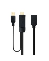 CABLE CONVERSOR NANOCABLE HDMI A DISPLAYPORT 20CM BLACK