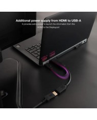 CABLE CONVERSOR NANOCABLE HDMI A DISPLAYPORT 20CM BLACK