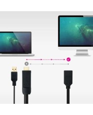 CABLE CONVERSOR NANOCABLE HDMI A DISPLAYPORT 20CM BLACK