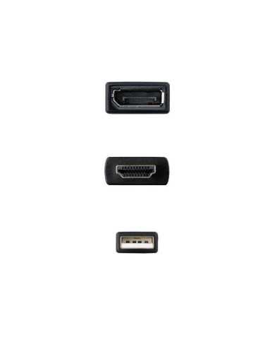 CABLE CONVERSOR NANOCABLE HDMI A DISPLAYPORT 20CM BLACK