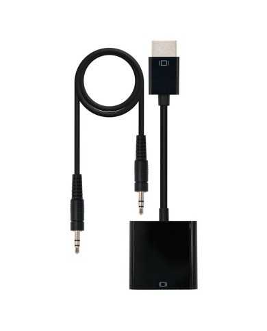 CABLE CONVERSOR HDMI A M-SVGA 10CM BLACK + 1M