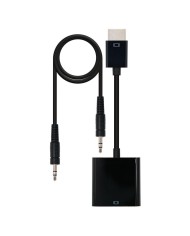 CABLE CONVERSOR HDMI A M-SVGA 10CM BLACK + 1M