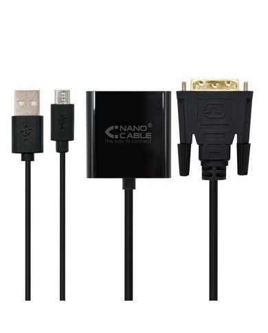 CABLE CONVERSOR DVI A M-SVGA 10CM BLACK