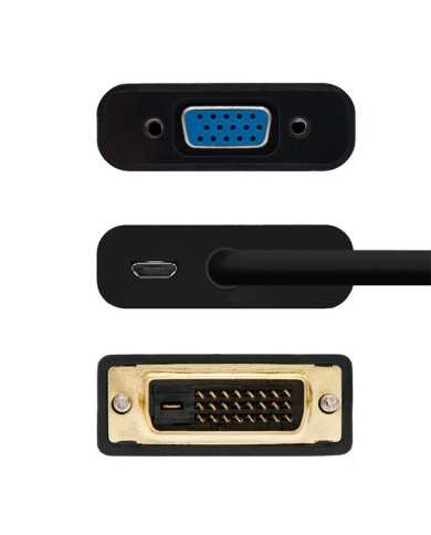 CABLE CONVERSOR DVI A M-SVGA 10CM BLACK