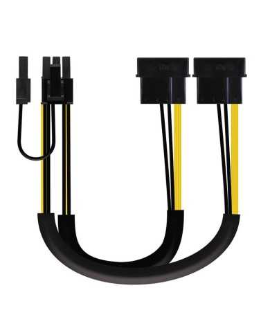 CABLE ALIMENTACION TARJETA GRAFICA NANOCABLE X2 MOLEX/M - 6+2 PIN/M 20CM