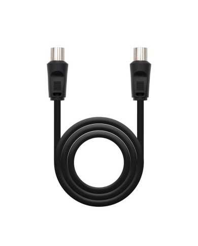 CABLE ANTENA TV 75 OHM M-H 1.8 M NANOCABLE BLACK