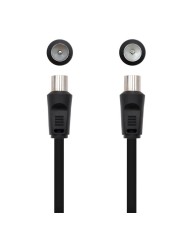 CABLE ANTENA TV 75 OHM M-H 1.8 M NANOCABLE BLACK