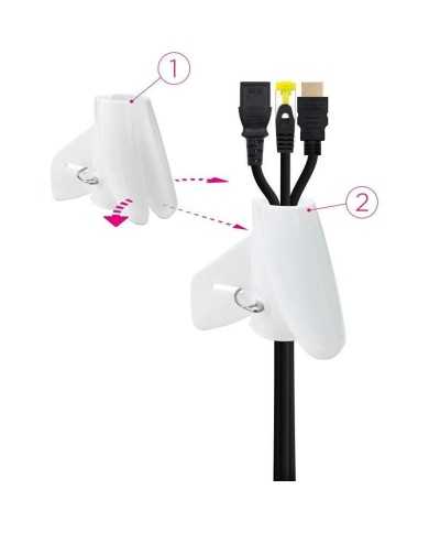 ORGANIZADOR DE CABLE NANOCABLE FLEXIBLE 25MM 3M WHITE