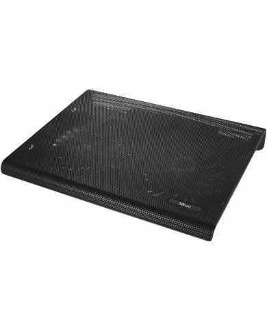 SOPORTE + VENTILADOR NOTEBOOK TRUST HASTA 17.4 BLACK