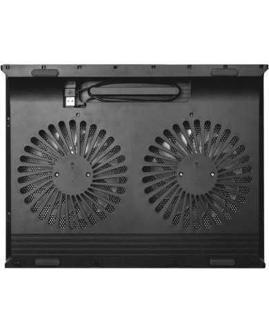 SOPORTE + VENTILADOR NOTEBOOK TRUST HASTA 17.4 BLACK