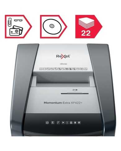 DESTRUCTORA REXEL MOMENTUM EXTRA XP422+ CORTE PARTICULAS