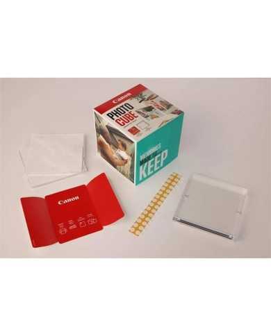 PAPEL FOTOGRAFICO CANON PP-201 5X5 40HOJAS + MARCO FOTOS 13X13CM + CUBE BL