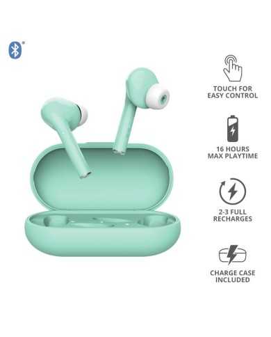 AURICULARES TRUST NIKA TOUCH EARPHONES BLUETOOTH WIRELESS TURQUOISE